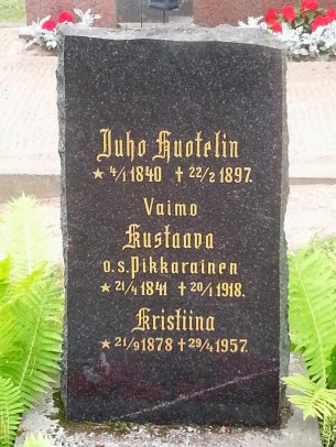 Juho Huotelin hautakivi.Kuva_Kimmo_Härkönen