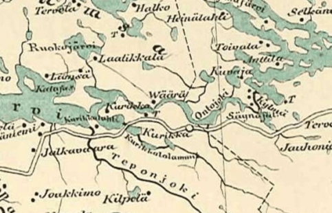 Kartta 2 Kartta 1860- luvulta