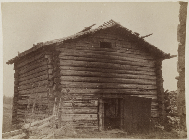 Riihilehdon vanha riihi vuodelta 1746 tästä talo saanut nimensä kuva Yrjö Blomstedt 1894