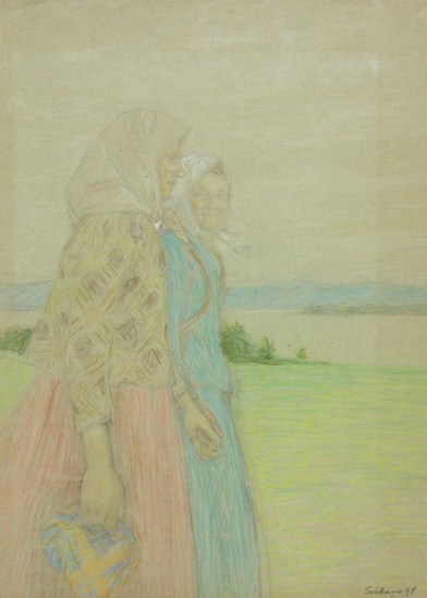 Sotkamo tyttöjä 1894 Louis Sparre