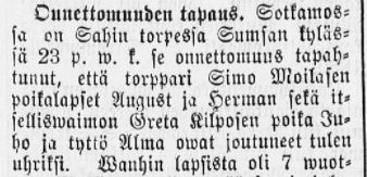Tulen tuho – huhtikuinen tragedia vuonna&nbsp;1880