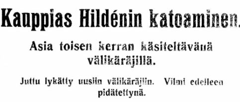 Kauppias Hildénin katoaminen – kutsukaa etsivät Enberg & Koskinen&nbsp;apuun!