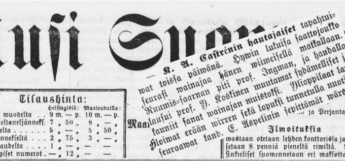 Carl Alfrid Castrén – historiantutkija ja&nbsp;lehtimies